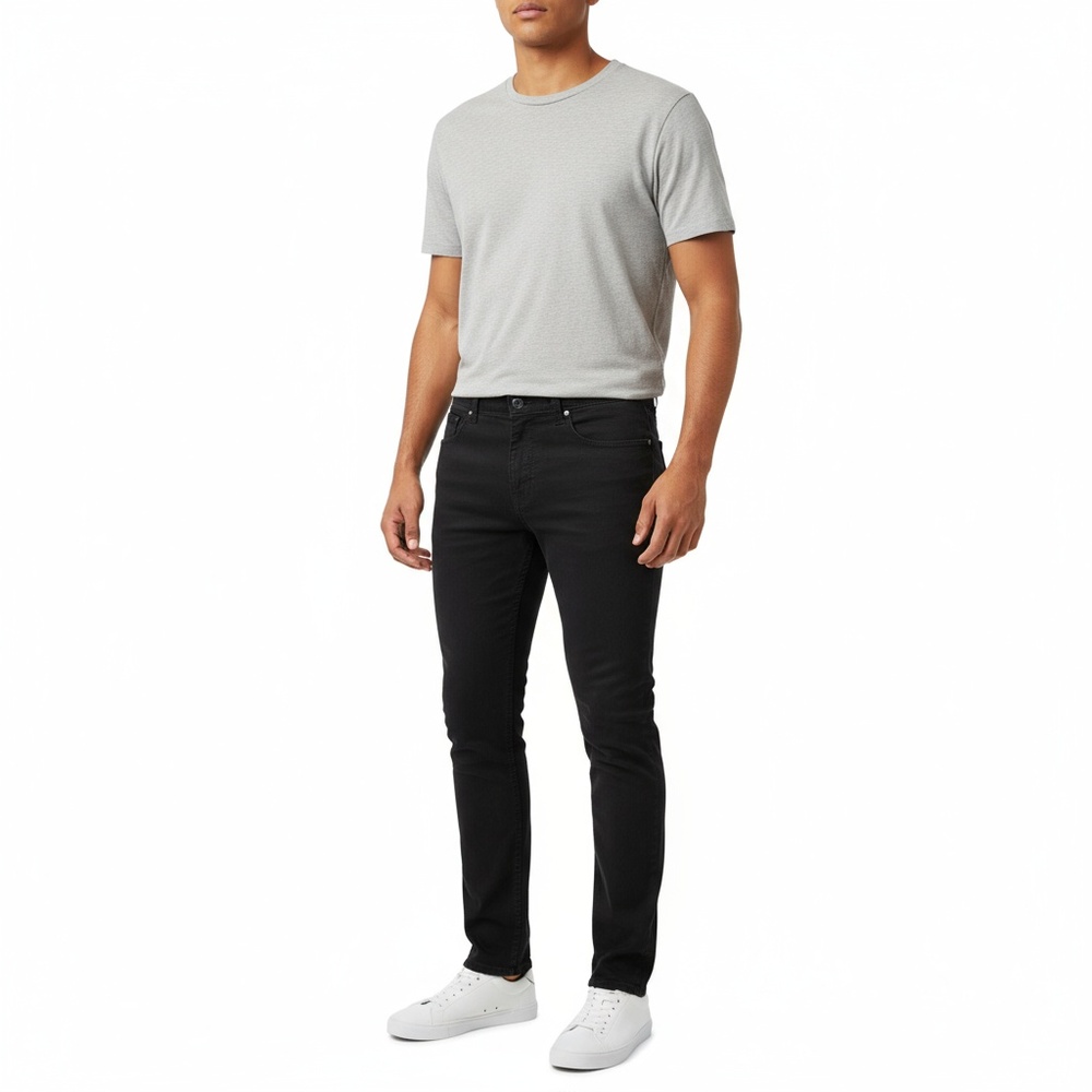 RSQ Tillys Mens Black Seattle Skinny Fit Tapered Modern Urban Size 38x32
